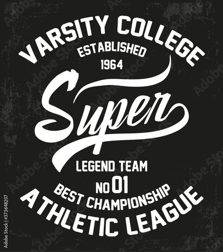 Vintage typography, t-shirt graphics. Vectors	