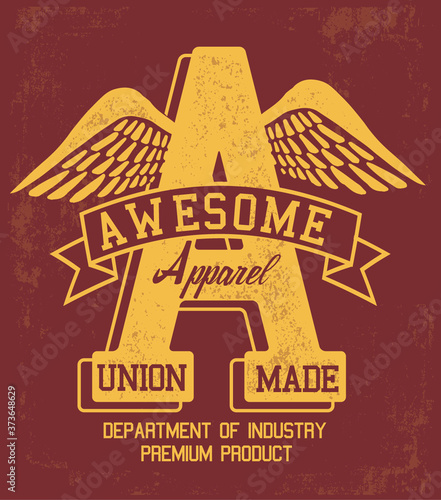 Vintage theme typography for t shirt prints, posters and other uses.	
