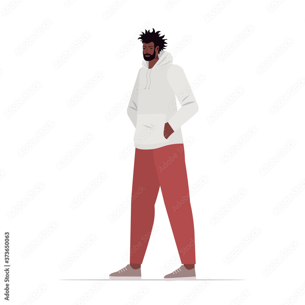 young man in casual trendy clothes african american male cartoon character standing pose full length vector illustration young man in casual trendy clothes african american male cartoon character standing pose full length vector illustration