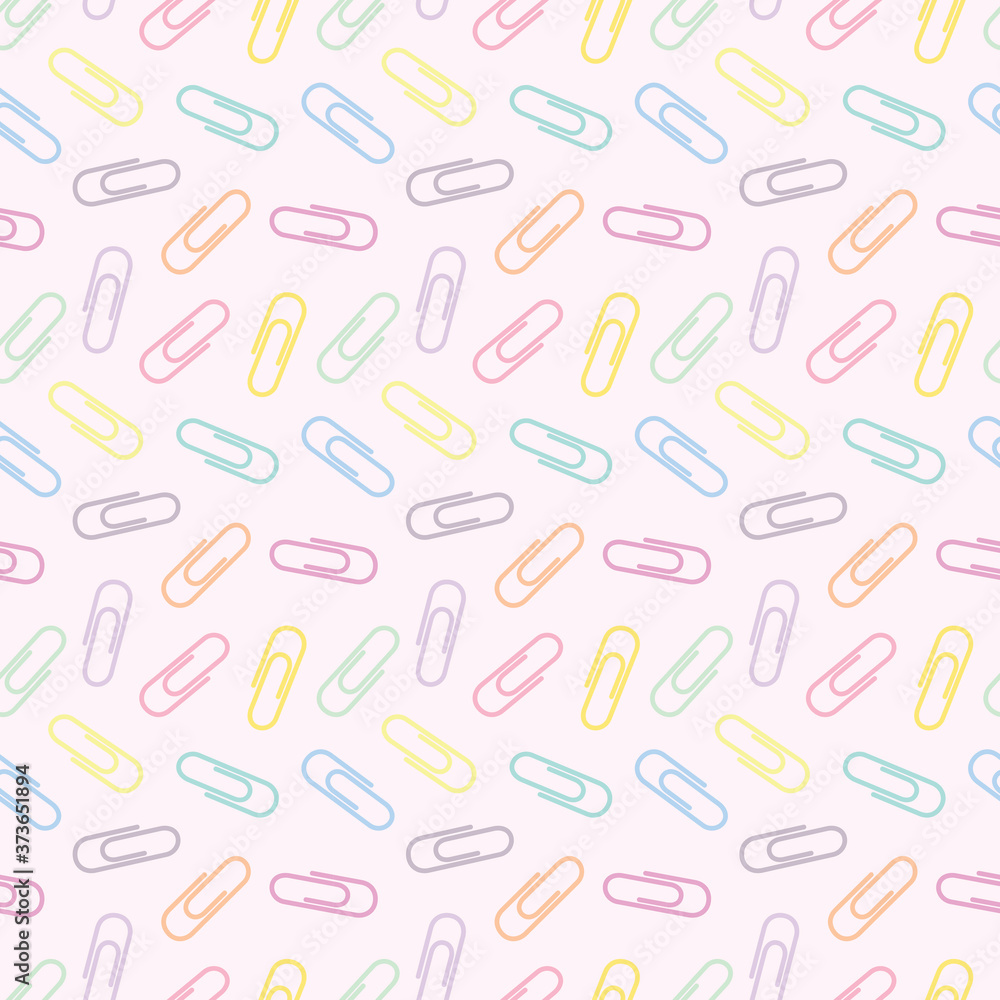 seamless repeat pattern for school or office with paper clips, colorful paper clips pattern, seamless repeat pattern for school or office with paper clips, colorful paper clips pattern,