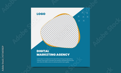 Website banner template design for digital marketing agency team