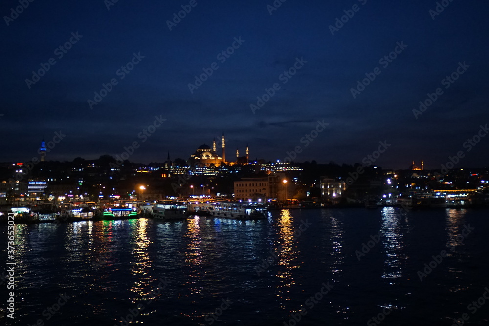 night landscape of Istanbul, Turkey