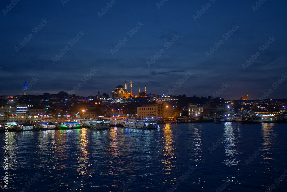 night landscape of Istanbul, Turkey