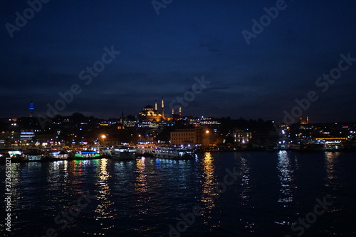 night landscape of Istanbul  Turkey