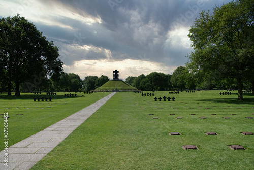 World War Two German military war grave cemetery memorial, Normandy, France. photo