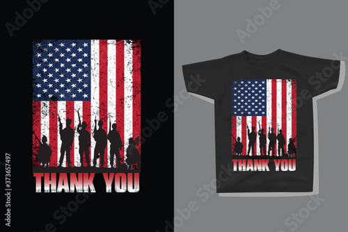 4th july thank you t-shirt design