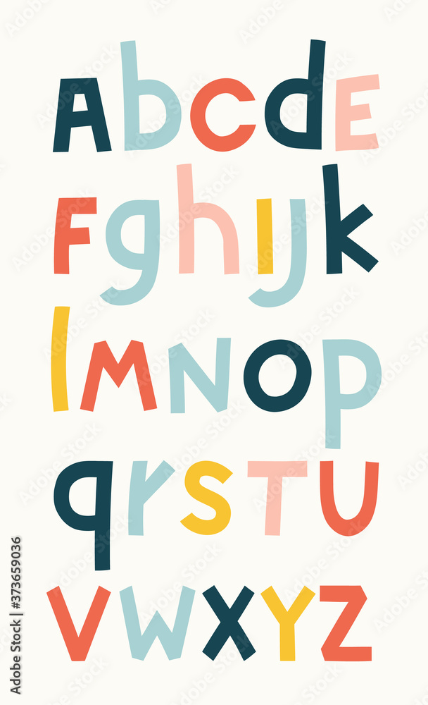Vector illustration of the alphabet set in bright colors. Vector illustration of the alphabet set in bright colors.
