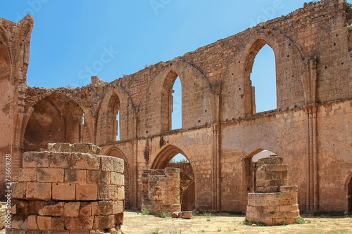 Ancient ruins of the Church of St. George of the Greeks in Famagusta. Northern Cyprus.