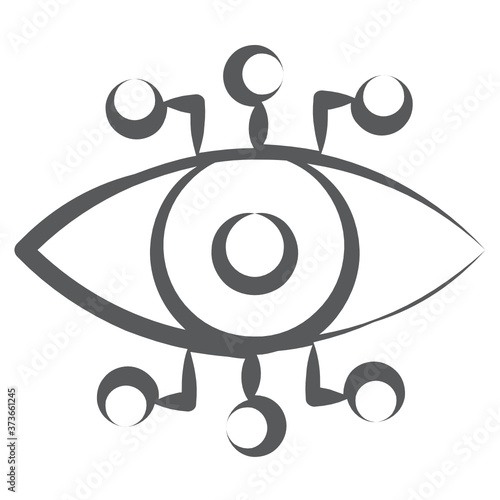 
A trendy vector of monitoring network, observation in editable style 
