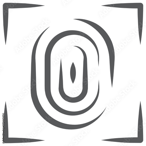 
Thumb scanning verification, editable icon 
