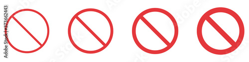 Free Download Set of prohibition signs isolated on white background. Restriction marks of different thickness. Vector illustration
 - GFXLoad