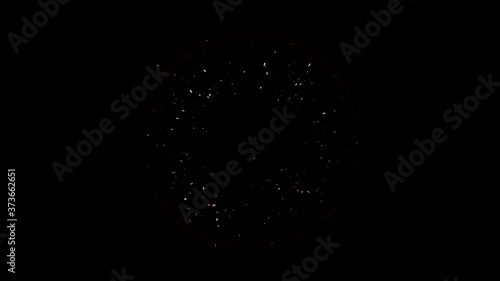 red hit particle effect circle shock wave animation