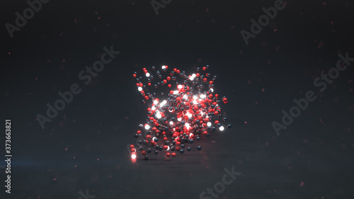 Pulsating cluster of glowin...