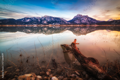 Forggensee im bayerischen Allgäu