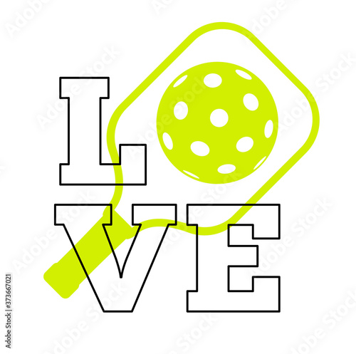 Love pickleball sign