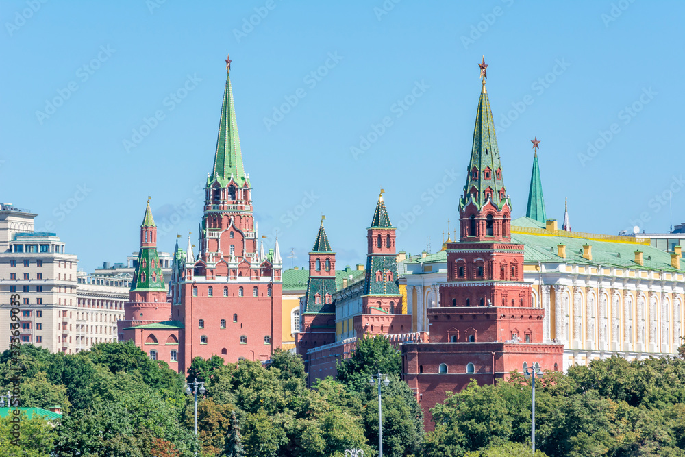 Towers of Moscow Kremlin, Russia Towers of Moscow Kremlin, Russia
