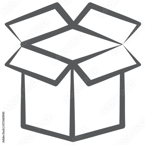  Trendy linear vector design of open box icon 