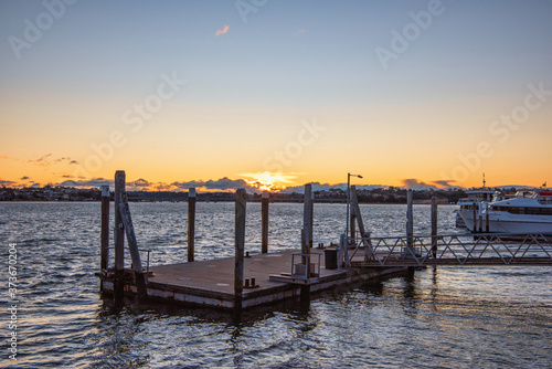 sunset at the pier