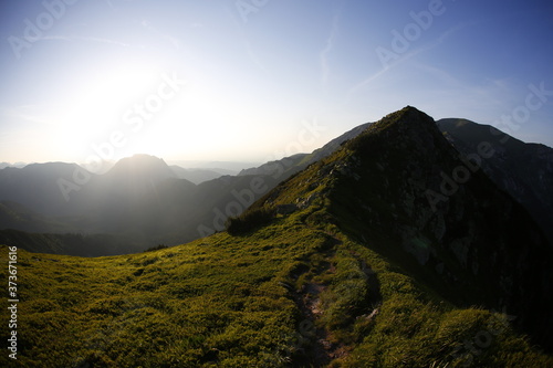 Evening golden hour in Tatra Mountains photo