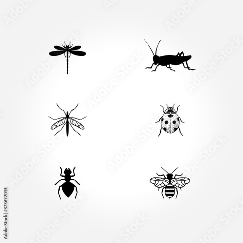 set insect icons