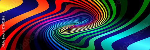 Background with soft, wavy rainbow colored spirals