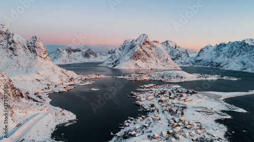 Lofoten Islands landscape in Norway over polar circle. 