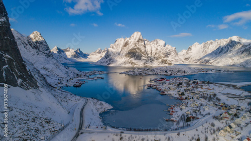 Lofoten Islands landscape in Norway over polar circle. 