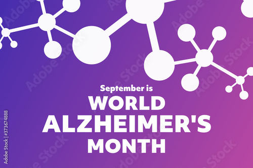 September is World Alzheimer's Month concept. Template for background, banner, card, poster with text inscription. Vector EPS10 illustration.