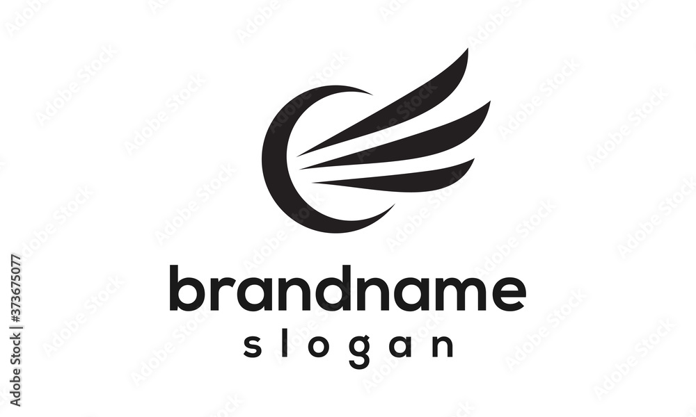 Modern wing logo design vector Modern wing logo design vector