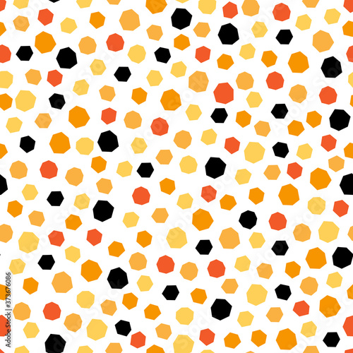 Vector seamless pattern in applique style with festive confetti