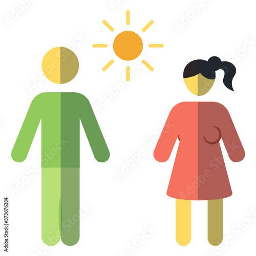 New Normal Life Sign Vector Color Icon Design  Couple is enjoying in the Park after Pandemic over concept  End of Coronavirus symbol on white background  
