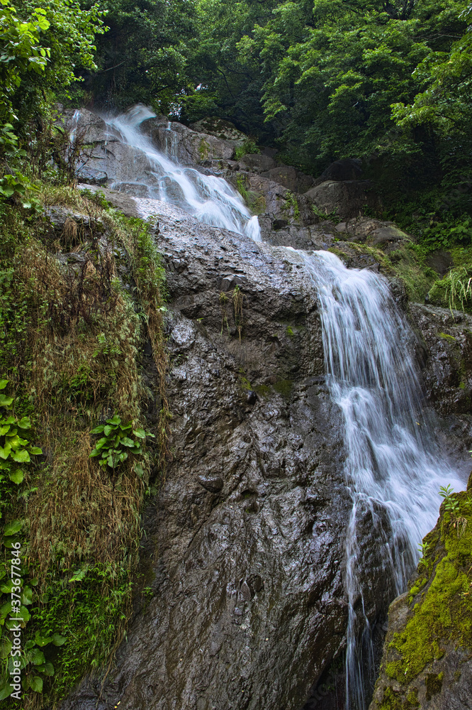 Waterfall by the main road between Batumi and Sarpi, Adjara, Georgia.