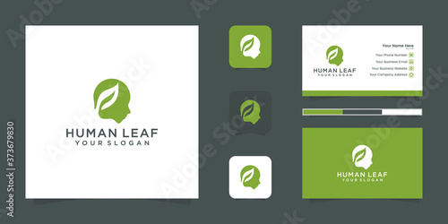 human tech and negative space leaf