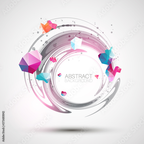 Abstract swirling. Futuristic geometric composition. Background for design works.