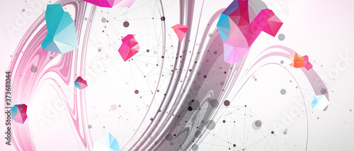 Abstract swirling. Futuristic geometric composition. Background for design works.