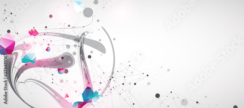 Abstract swirling. Futuristic geometric composition. Background for design works.