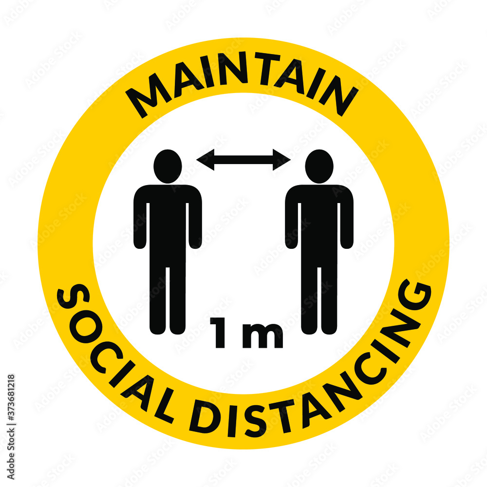 1 meter social distancing badge 1 meter social distancing badge