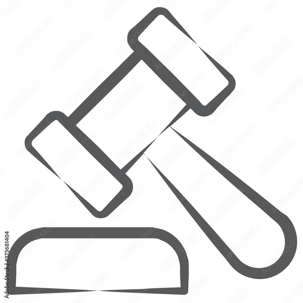 Vector design of auction hammer in linear style
Vector design of auction hammer in linear style