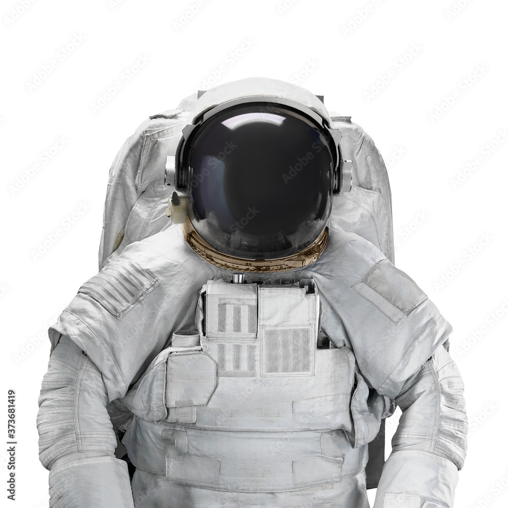 Space suit astronaut isolated on white background - obrazy, fototapety, plakaty 