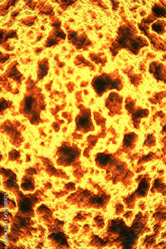Volcanic infernal hot molten lava texture