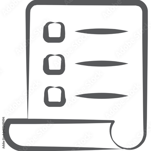 
Linear icon of shopping list or checklist
