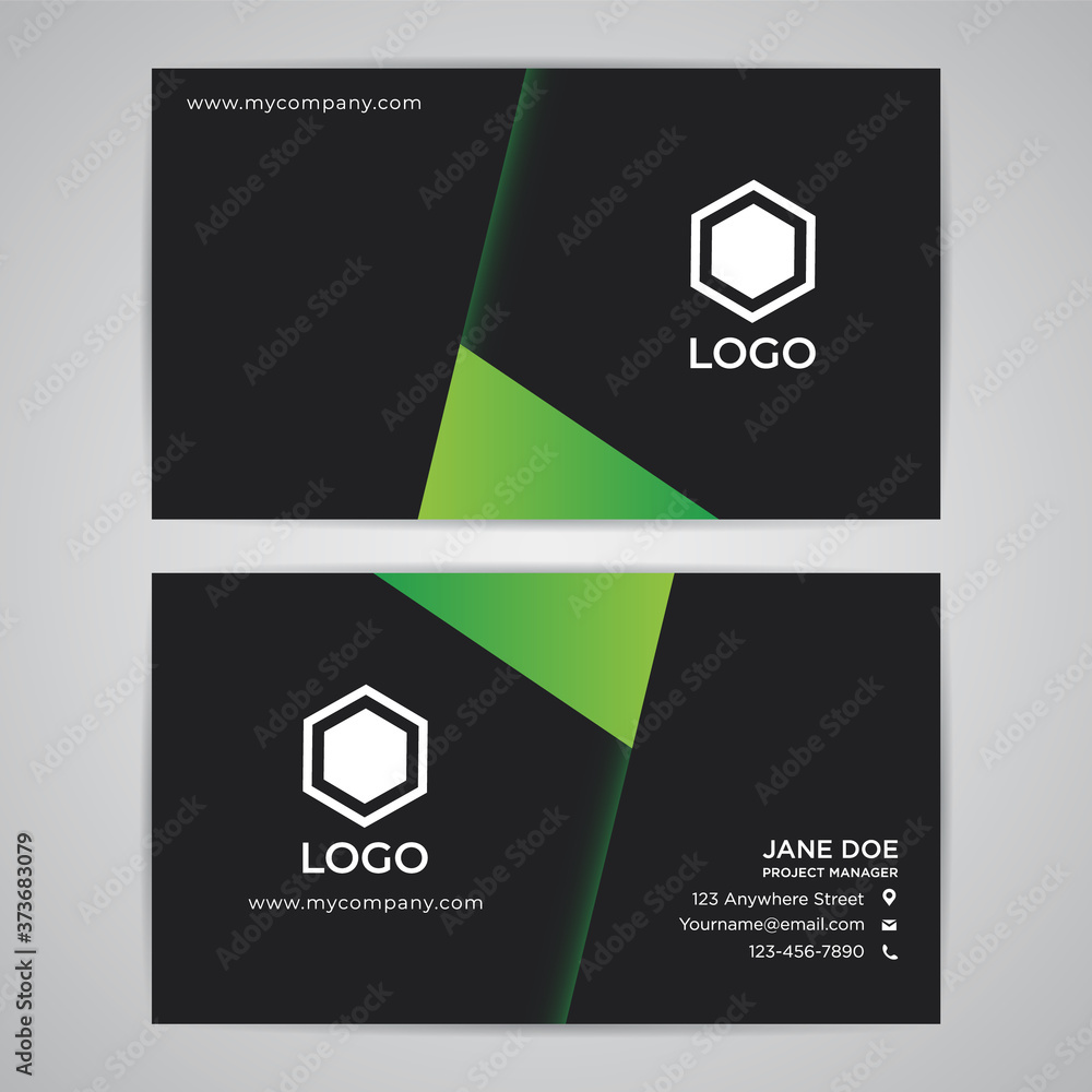 Business Card ID Template Mockup Abstract Modern Design Vector Graphic EPS10