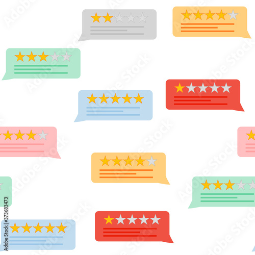 simple cartoon flat rating pattern vector illustration modern style 
