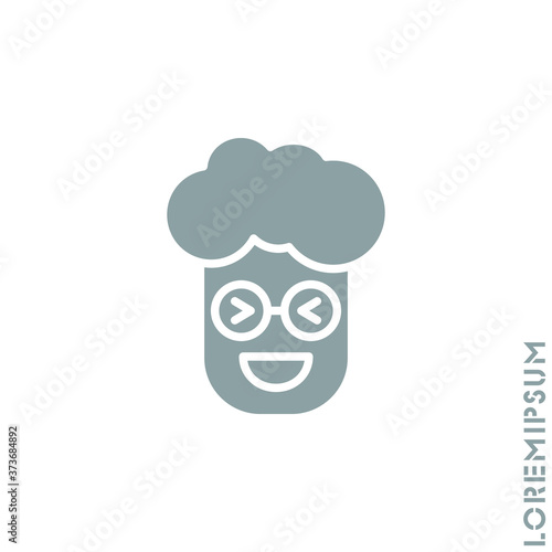 Emoticon vector boy, man icon gray on white background. vector emoticon icon symbol sign from modern user interface collection for mobile concept and web apps design. Laugh, emoji icon vector, emotion