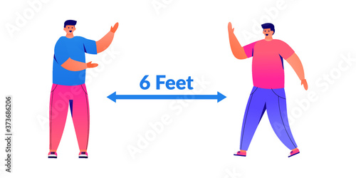 Social distancing man 