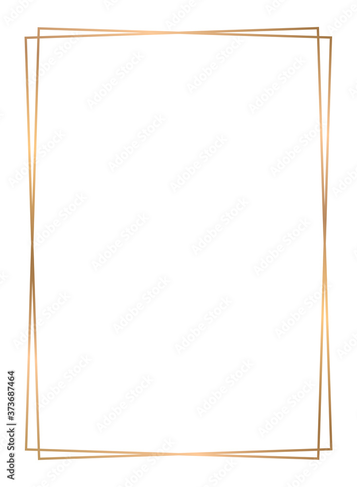 Gold frame vector. Gold frame on white background. Stock Vector | Adobe