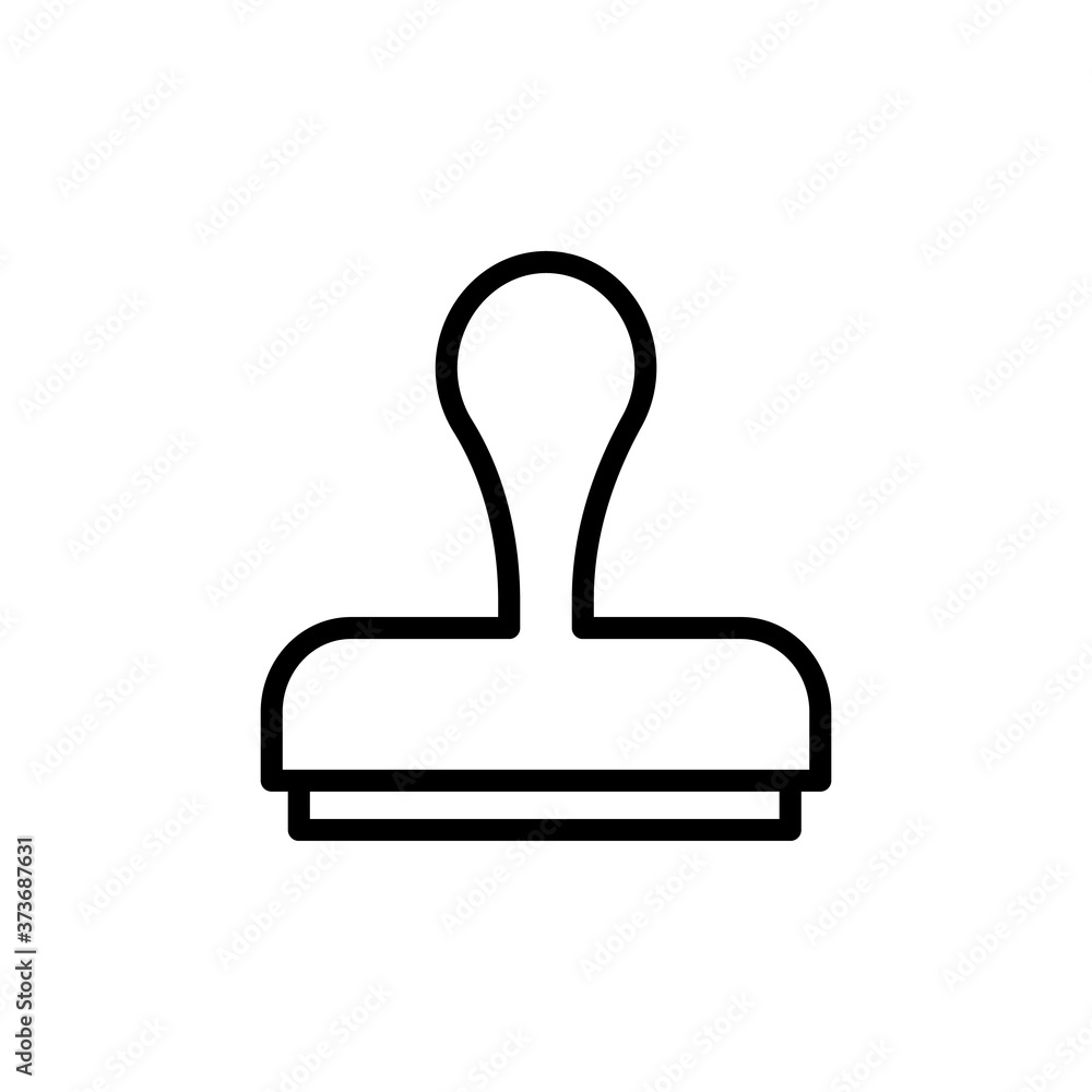 Stamp tool icon. Simple line, outline vector elements of cabinet accessories icons for ui and ux, website or mobile application Stamp tool icon. Simple line, outline vector elements of cabinet accessories icons for ui and ux, website or mobile application