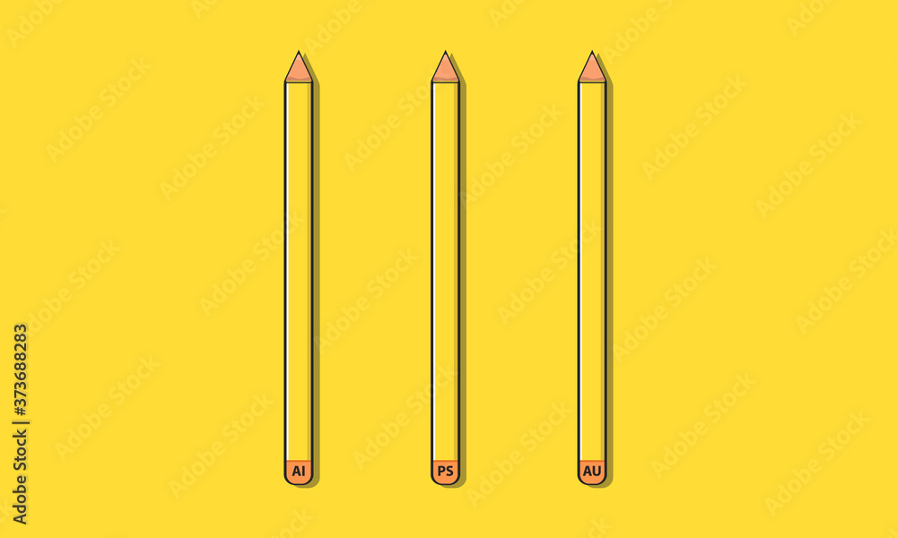 Obraz premium Pencil Icon illuatratrion vector