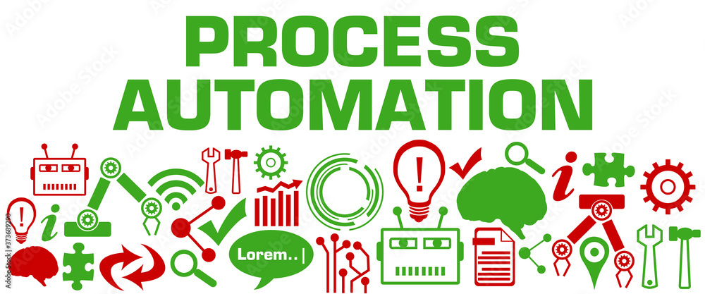 Process Automation AI Technology Texture Bottom Greed Red Process Automation AI Technology Texture Bottom Greed Red