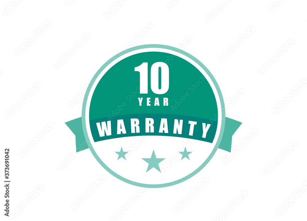 10 Year Warranty image vectors